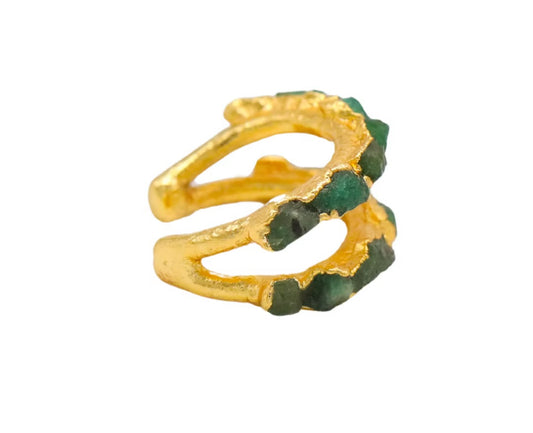 EarCuff Doble Línea Esmeralda - FUSIÓN